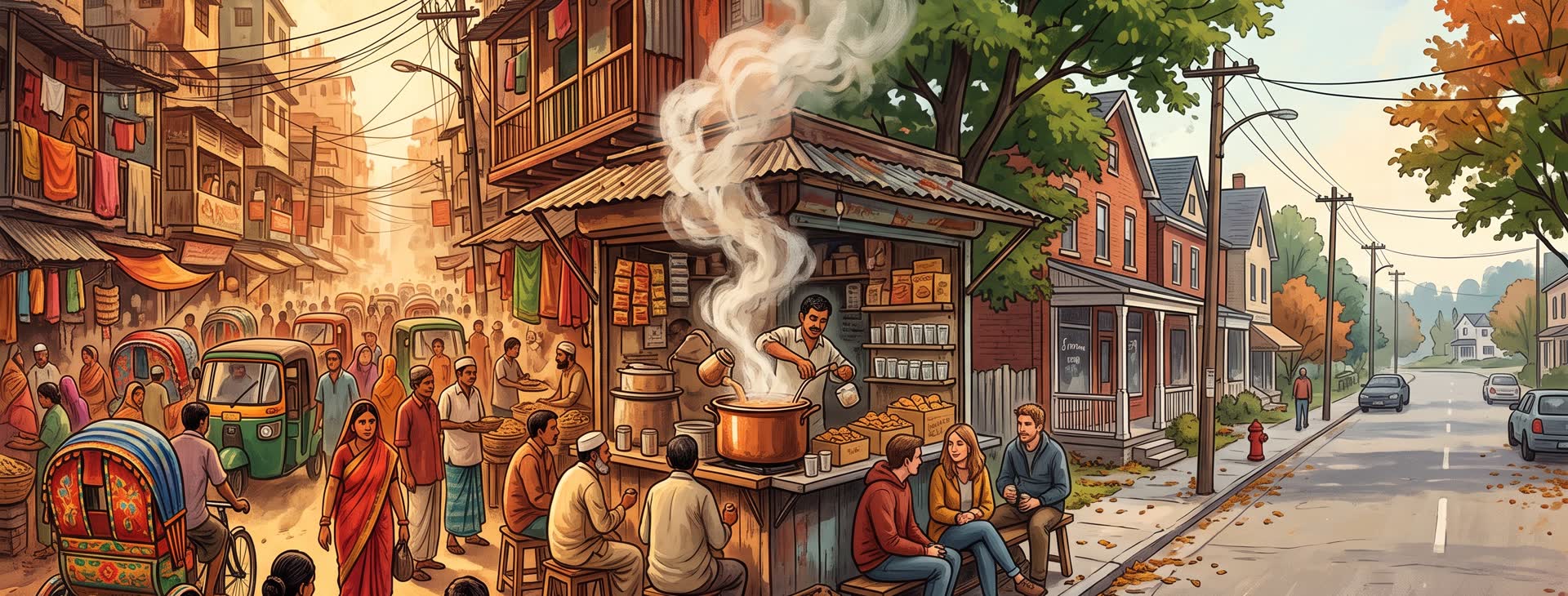 A chai stall bridging Dhaka and Ontario